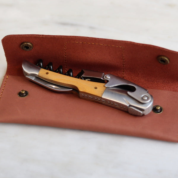 Corkscrew & Leather Pouch