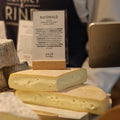 British Artisan Cheese Raedwald on display on Cheese counter at Rennet & Rind 