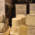 British Artisan goats cheese, shilling on display at Rennet & Rind 