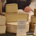 British Artisan Cheese Spenwood displayed on cheese counter at Rennet & Rind 