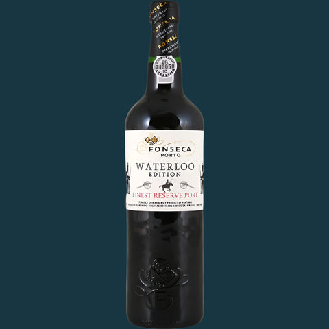 Fonseca Waterloo Edition Port wine bottle on a white background